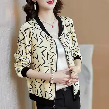 Большая модная шифоновая солнцезащитная куртка M ~ 5XL, женская приталенная, приталенная, универсальная весенне-осенняя новая куртка с длинными рукавами.